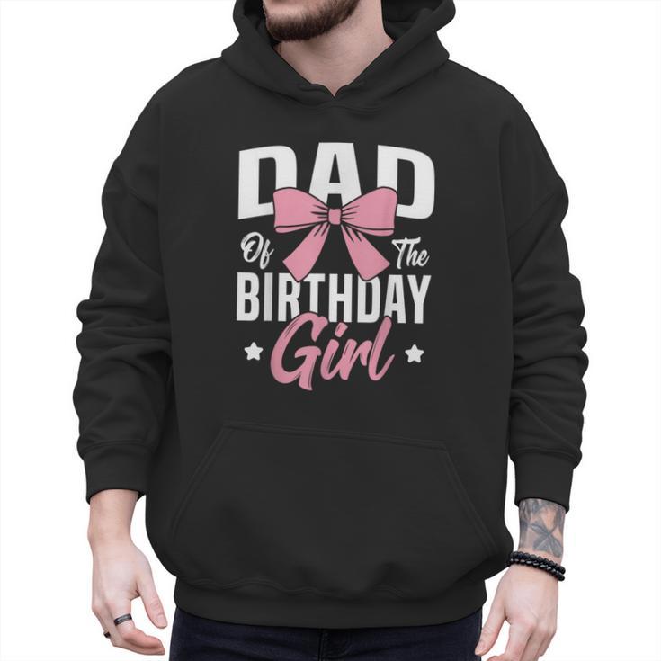 Coquette Pink Bow Men Dad Of The Birthday Girl Men Hoodie