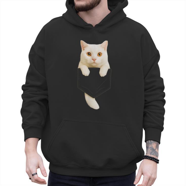 Cute Cat Pocket Cat Mom Cat Dad Cat Lover Men Hoodie