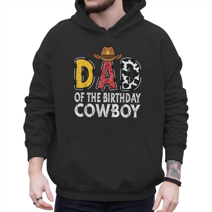 Dad 1st Birthday Cowboy Western Dad Birthday Boy Men Hoodie