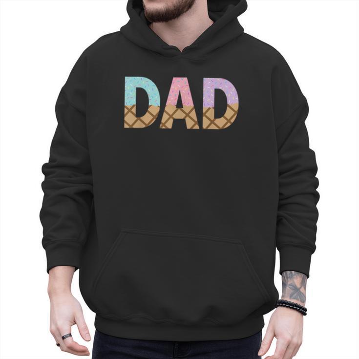 Dad Of 1st First Birthday Girl Ice Cream Men Hoodie
