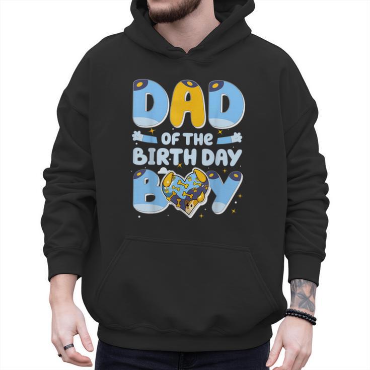Dad Of The Birthday Boy Blue Dog Family Matching Men Hoodie