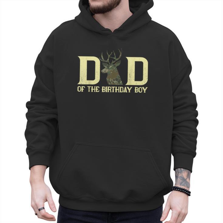 Dad Of The Birthday Boy Deer Hunter Camouflage Flag Men Hoodie