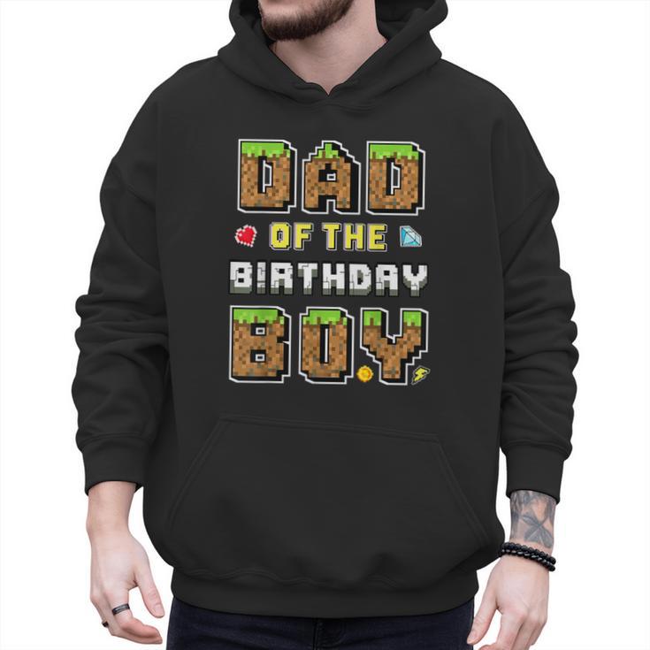 Dad Of The Birthday Boy Gamer Pixel Birthday Party Matching Men Hoodie