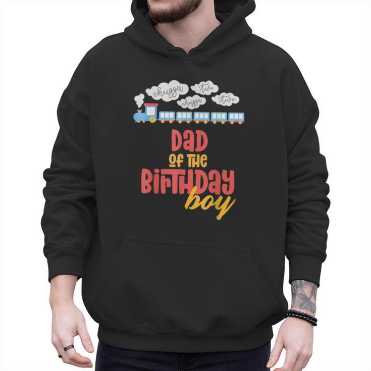 Dad Birthday Boy Train I'm 2 Two Yr Old Chugga Engine Men Hoodie