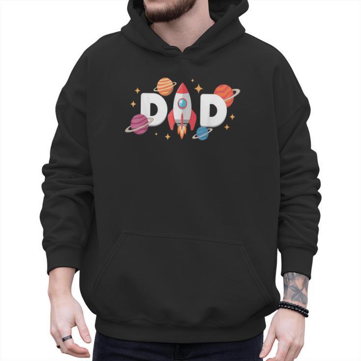 Dad Of The Birthday Boys Space Astronaut 1st Birthday Family Men Hoodie