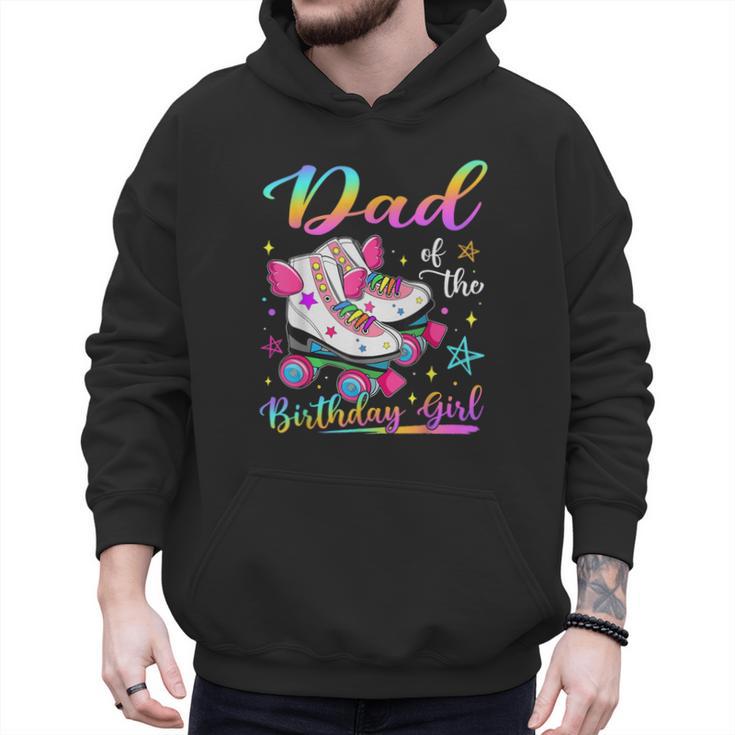 Dad Of The Birthday Girl Rolling Skate Family Matching Men Hoodie