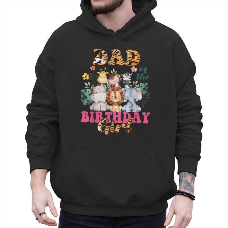 Dad Of The Birthday Girl Zoo Theme Animal Party Safari Cool Men Hoodie
