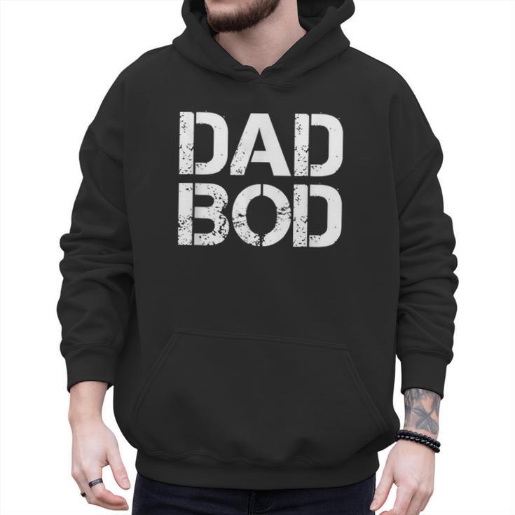 Dad BOD Rough Strong 90s Stencil Text Men Hoodie