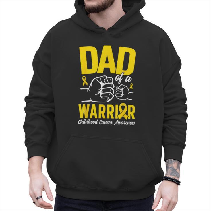 Dad Of A Childhood Cancer Warrior Childhood Cancer Awareness Men Hoodie