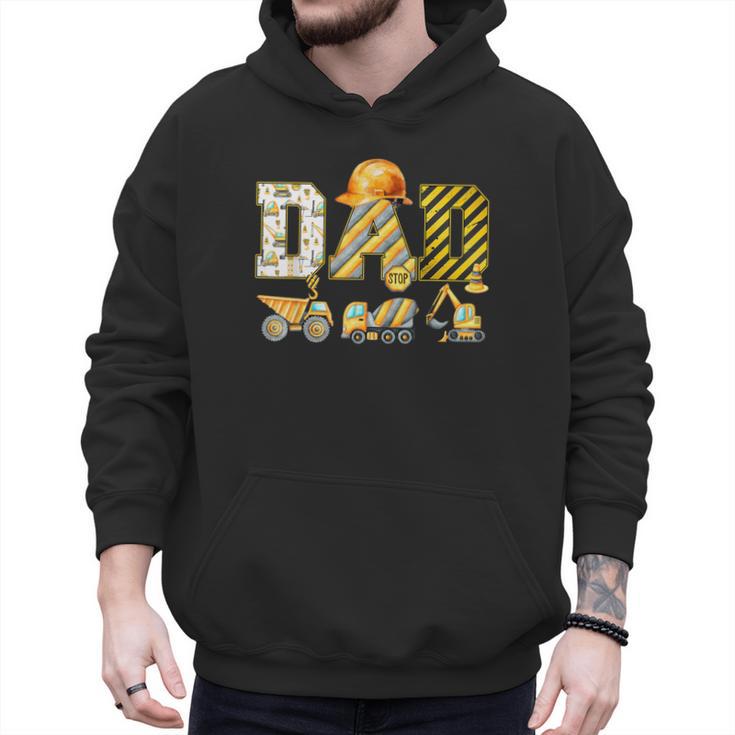 Dad Construction Excavator Kids Matching Family Party Men Hoodie