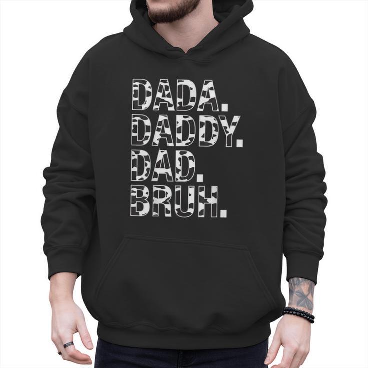 Dad Dada Daddy Bruh Papa Cow Daddy Love Cows Dad Cow Print Men Hoodie