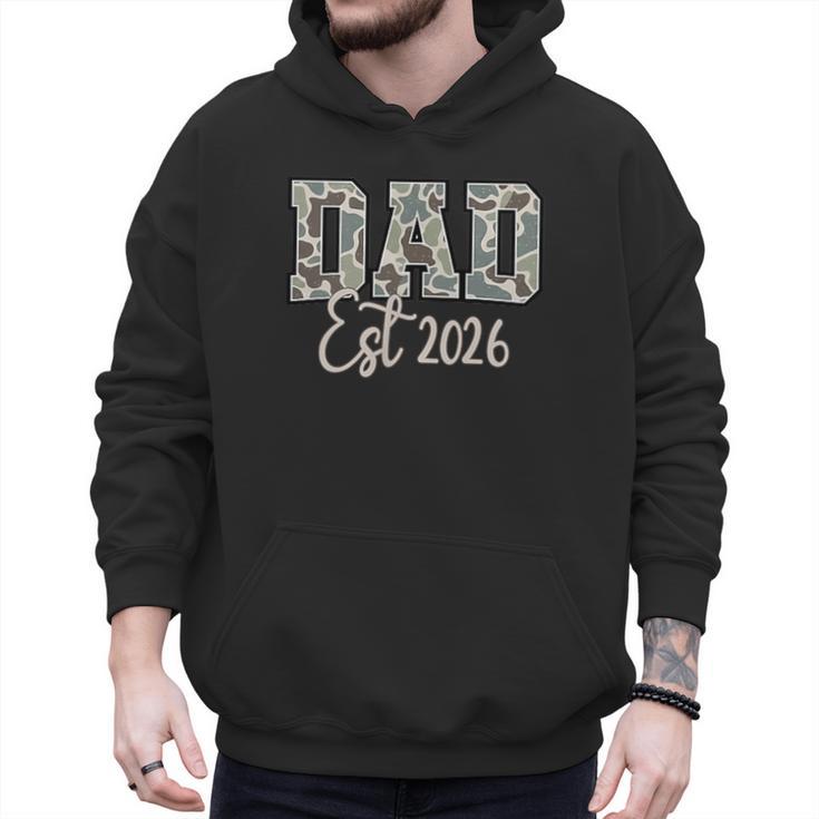 Dad Est 2026 Camo Old School Men Father's Day Dada Men Hoodie
