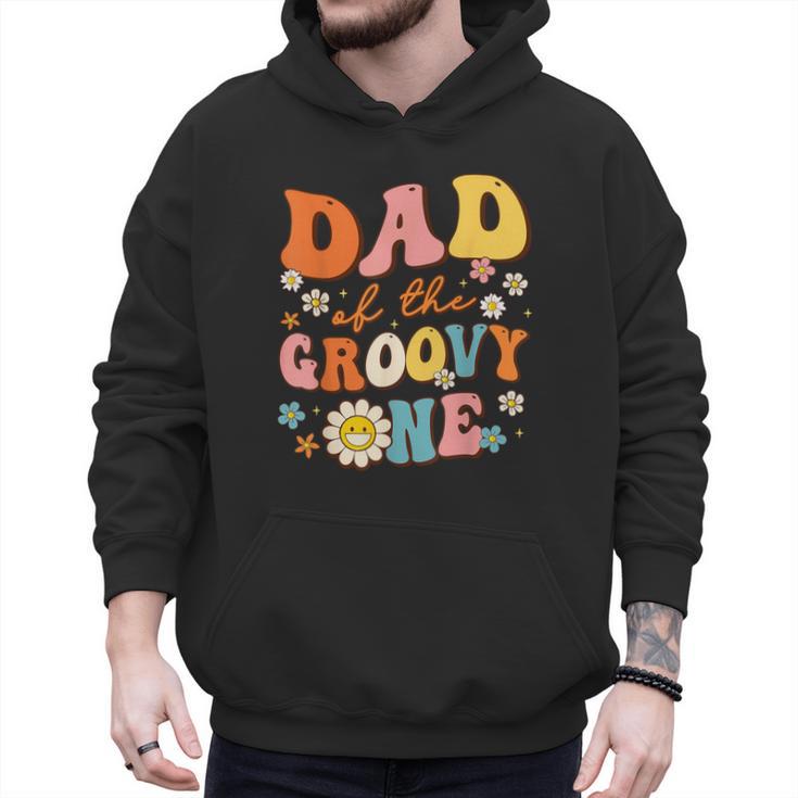 Dad Of The Groovy One 1st Birthday Pregnancy Announcement Men Hoodie