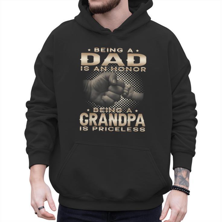 Being a Dad Is An Honor Grandpa Is Priceless Fathers Day Men Hoodie