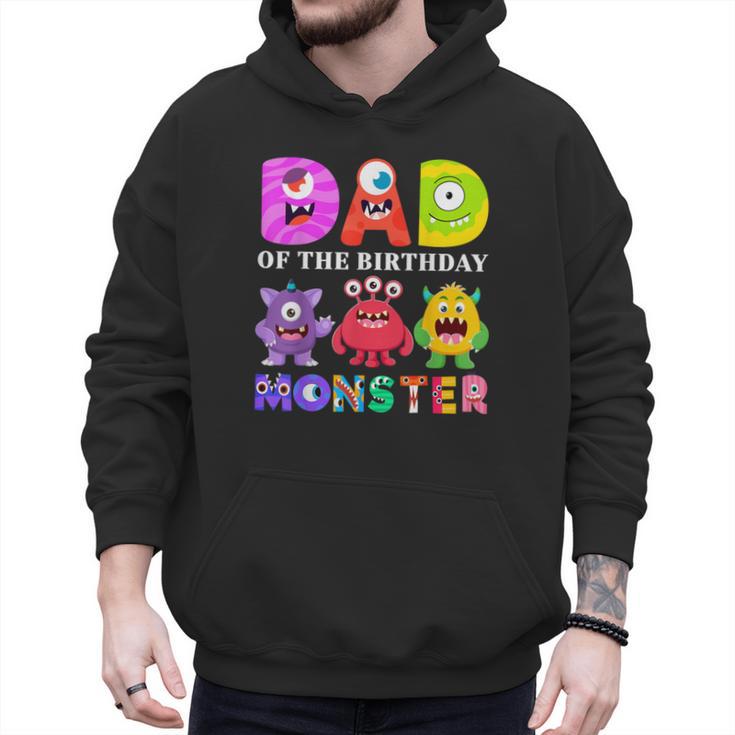 Dad Little Monster Kids 1st Birthday Party Family Monster Small Men Hoodie