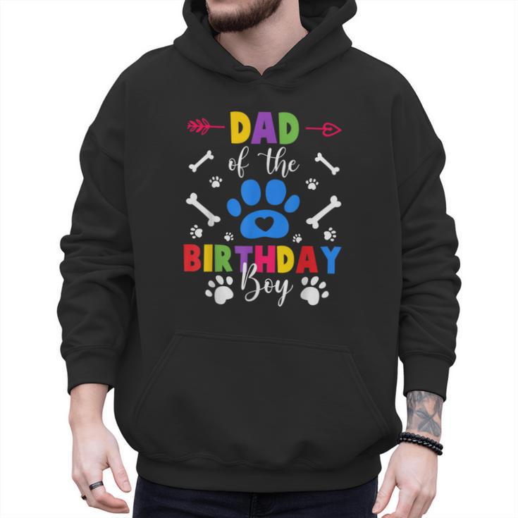 Dad And Mom Of The Birthday Boy Dog Paw Family Matching Men Hoodie