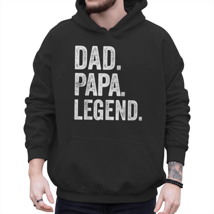 Dad Papa Legend Vintage Distressed Bold Papa Graphic Men Hoodie