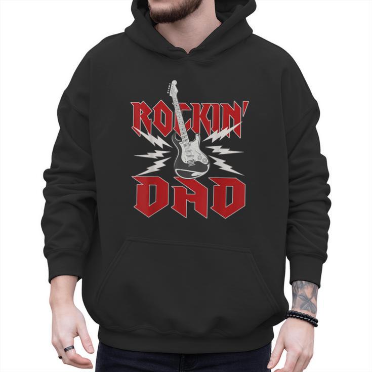 Dad Rockin One Birthday Family Matching Rock Guitar Men Hoodie
