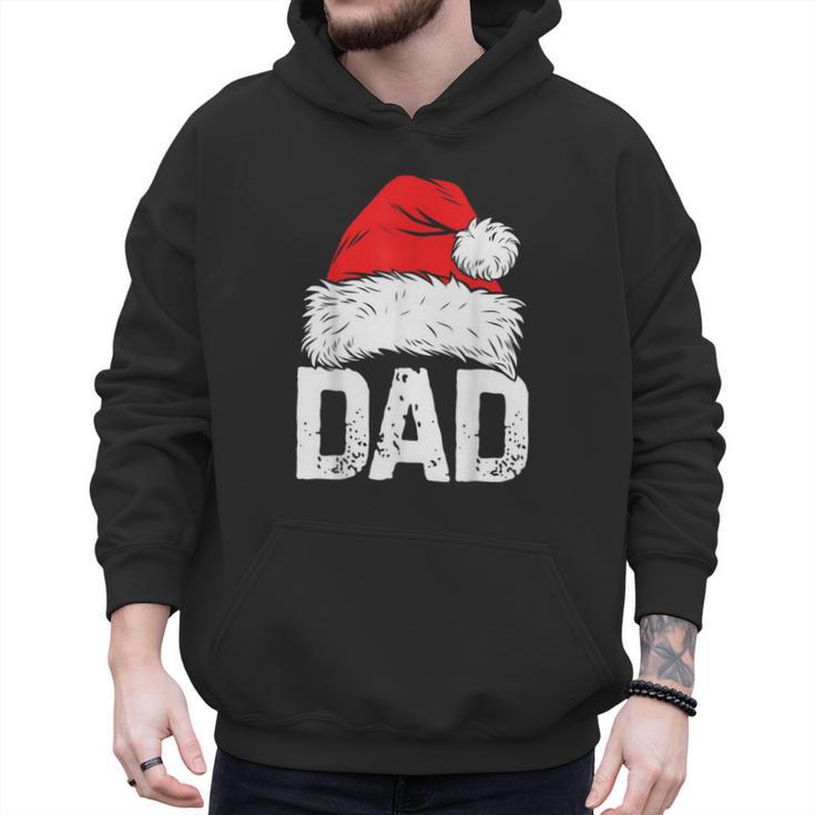 Dad Santa Christmas Family Matching Pajamas Papa Xmas Father Short Sleeve Men Hoodie