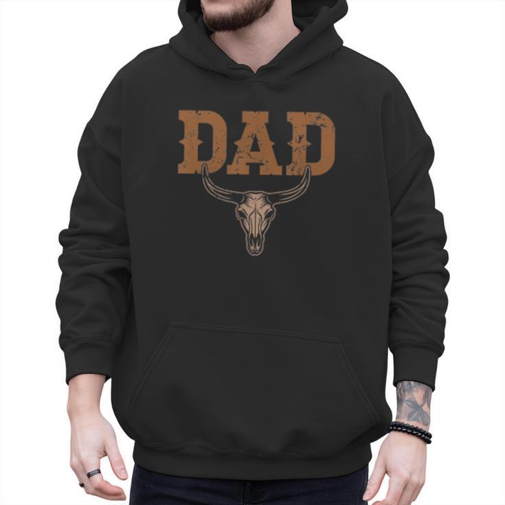 Dad Skull Fathers Day Shirt Western Rodeo Family Matching Men Hoodie
