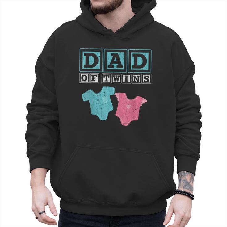 Dad Of Twins Family Daddy Fathers Day Future Parents Men Hoodie