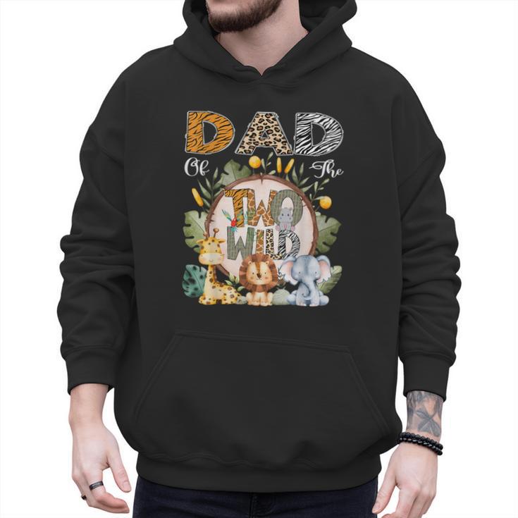 Dad Of The Two Wild Animal Safari 2Nd Birthday Party Men Hoodie