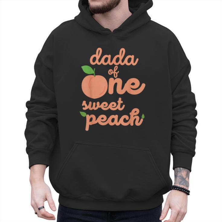 Dada Dad First Birthday One Sweet Peach Bday Family Matching Men Hoodie