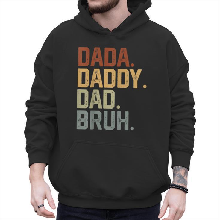 Dada Daddy Dad Bruh Retro Vintage Fathers Day Vintage Men Hoodie