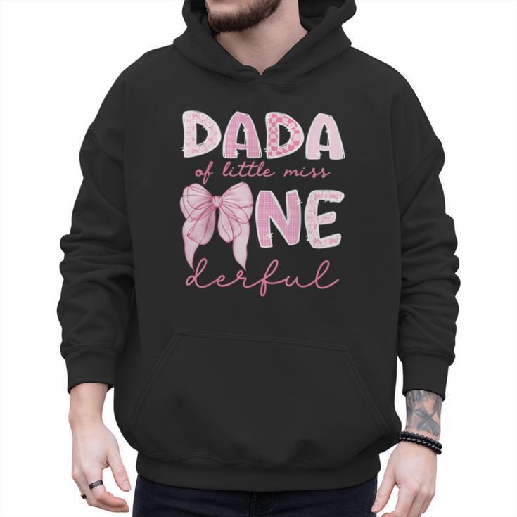 Dada Of Little Miss Onederful First Birthday Girl Bow Men Hoodie
