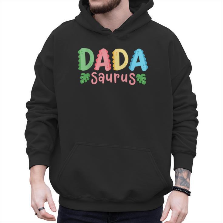 Dada Saurus Kids Dinosaur Birthday Party Family Matching Men Hoodie