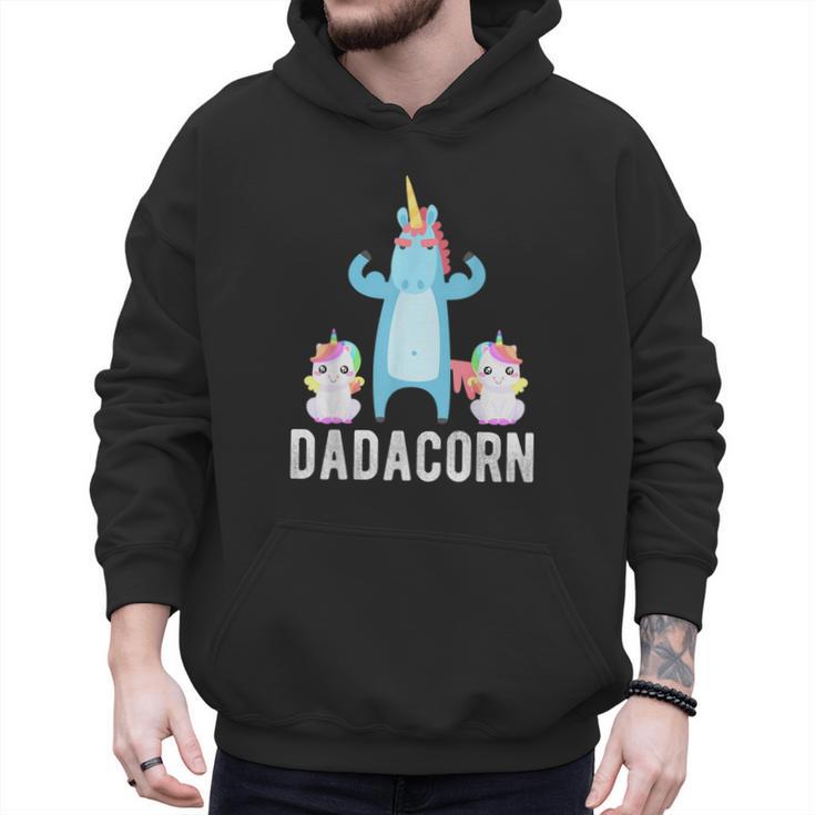 Dadacorn Unicorn Lover Tee For Papa Dad And Kid Men Hoodie