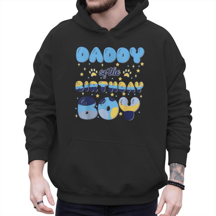 Daddy Of The Bday Boy Blue Dog Theme Party Family Matching Men Hoodie