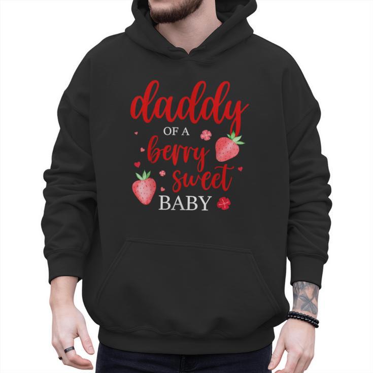 Daddy Of A Berry Sweet One Strawberry Baby First Birthday Men Hoodie