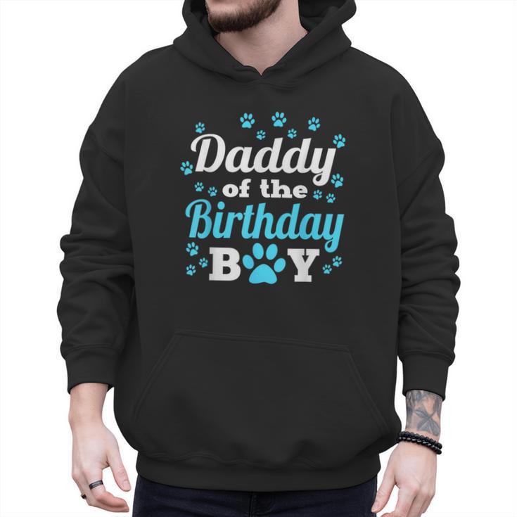 Daddy Of The Birthday Boy Dog Paw Bday Party Celebration Small Men Hoodie