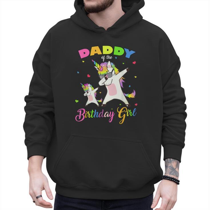 Daddy Of The Birthday Girl Dabbing Unicorn Princess And Dad Men Hoodie