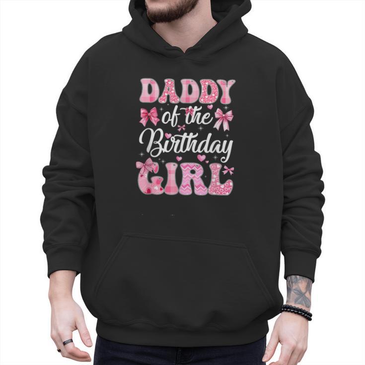 Daddy Of The Birthday Girl Family Pink Coquette Bow Men Hoodie