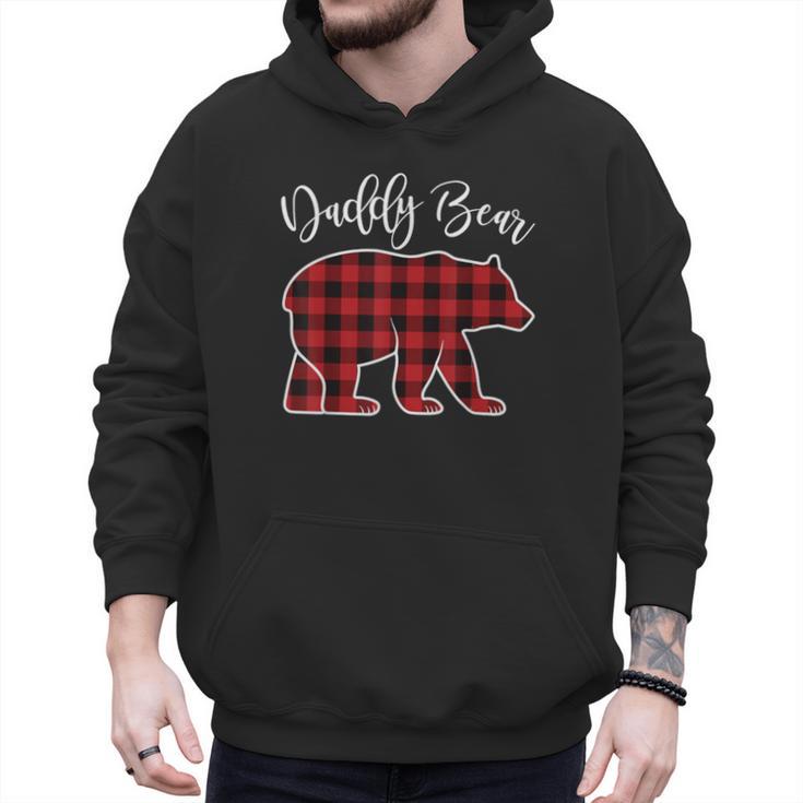 Daddy Dad Bear Pajama Red Buffalo Xmas Family Christmas Men Hoodie
