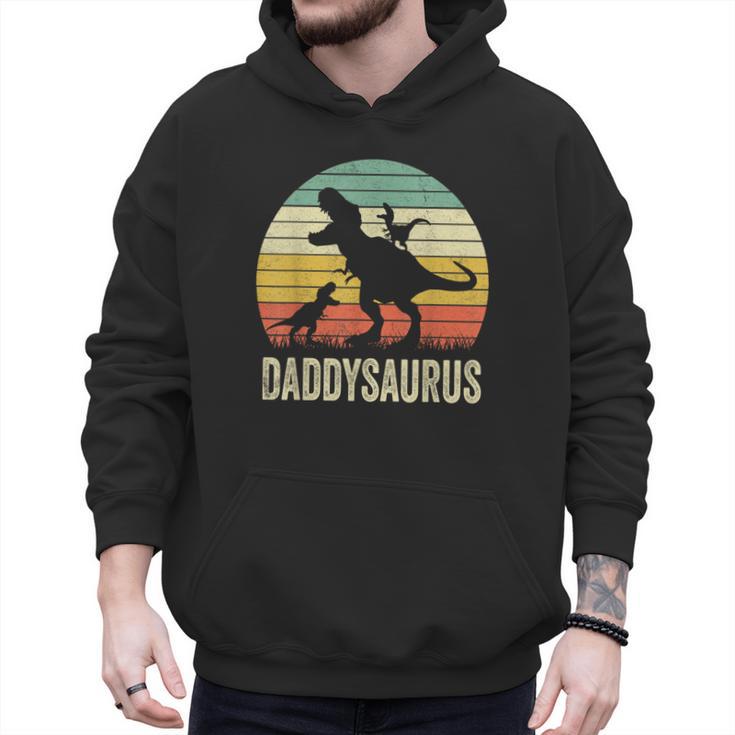 Daddy Dinosaur Daddysaurus 2 Kids For Dad Men Hoodie