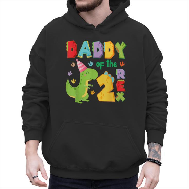 Daddy Of The Two Rex 2Nd Birthday Boy Dinosaur T-Rex Men Hoodie