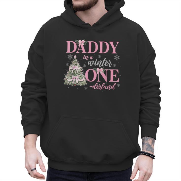 Daddy In a Winter Onederland Birthday Girl Christmas Tree Men Hoodie
