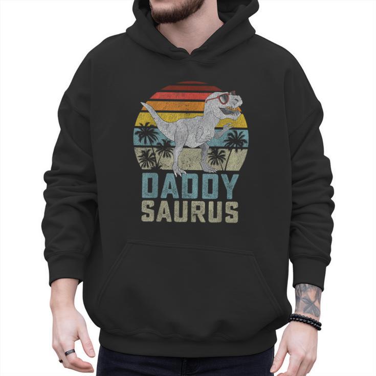 Daddysaurus T Rex Dinosaur Daddy Saurus Family Matching Men Hoodie