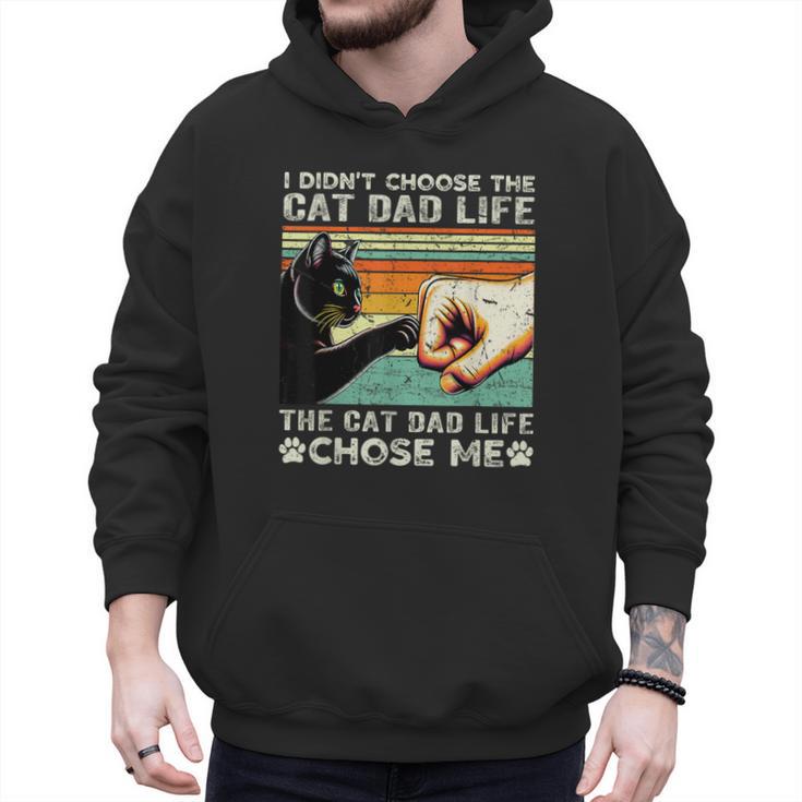 I Didn't Choose The Cat Dad Life Funny Cat Lovers Vintage Men Hoodie I Didn't Choose The Cat Dad Life Funny Cat Lovers Vintage Men Hoodie