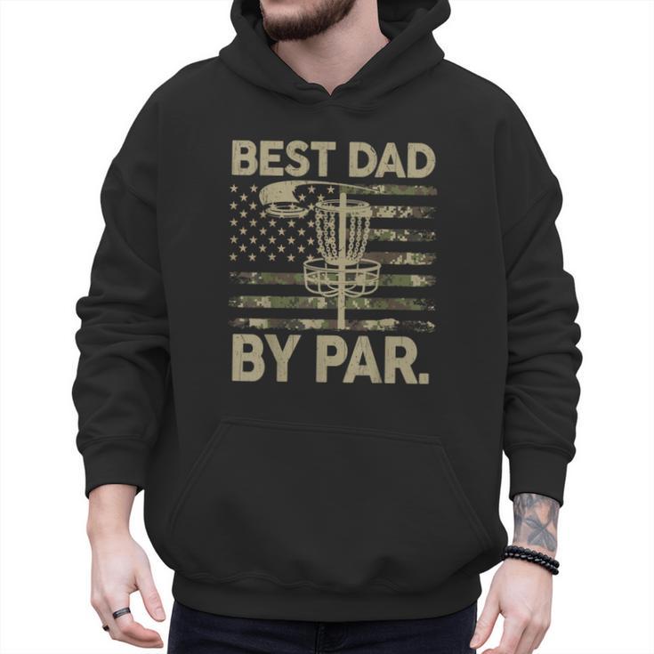 Disc Golf Frisbee Best Dad Par Camo US Flag Golfer Men Hoodie