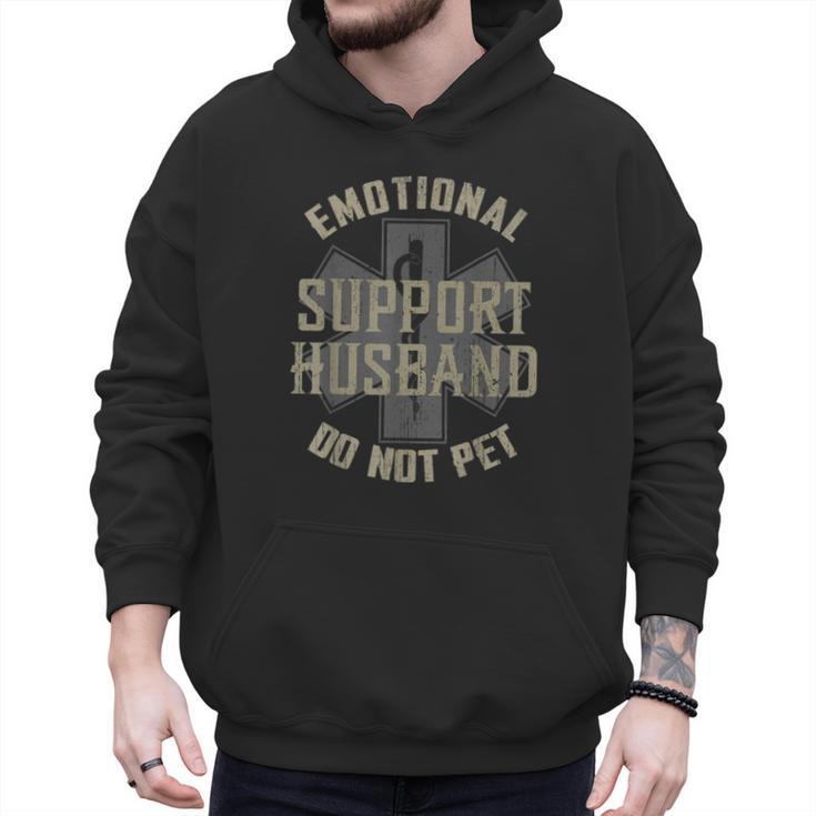 Emotional Support Husband Do Not Pet Dad For Men Men Hoodie