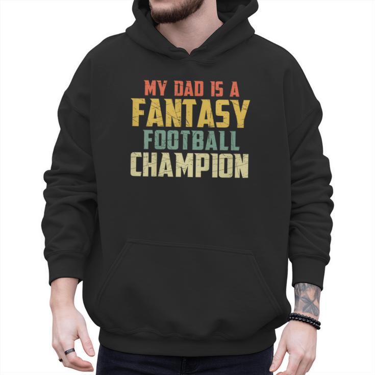 Fantasy Football Dad Champion Vintage Draft Party Men Hoodie