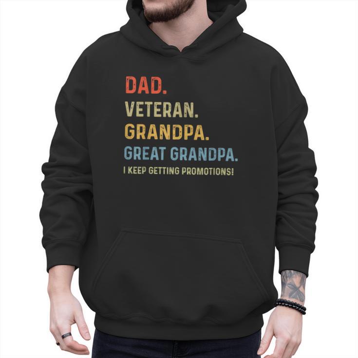 Fathers Day Dad Veteran Grandpa Great Grandpa Men Hoodie