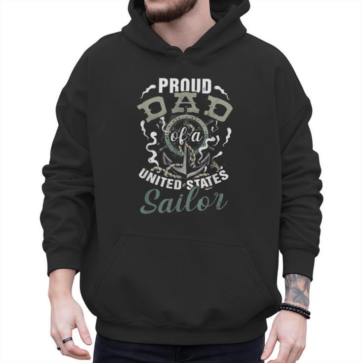 Fathers Day Proud Dad Of A United States Anchor Sailor Men Hoodie