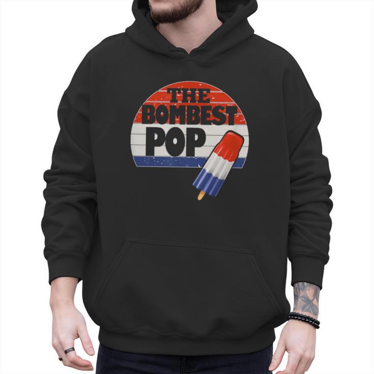 Fathers Day Shirt Cool Dad Bombest Pop Retro 80s Dad Men Hoodie