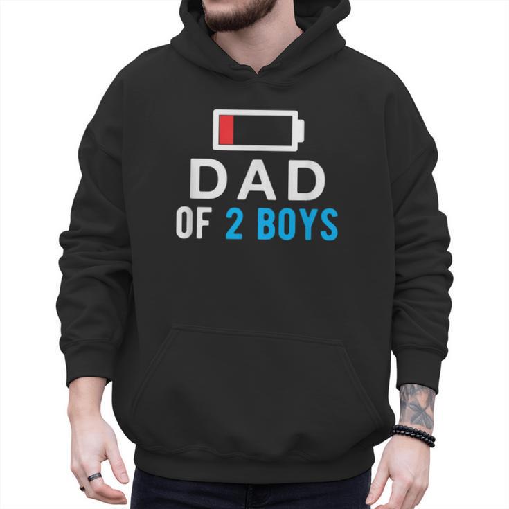 Father's Day Tee Dad Of 2 Boys Man Idea Men Hoodie