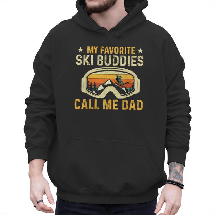 My Favorite Ski Buddies Call Me Dad Skier Skiing Lover Men Hoodie
